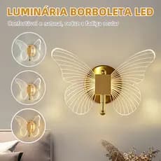 kit1/2/3Luminária Borboleta LED Dourada para Quarto Cabeceira Bivolt 110 220V Luz Suave para Quarto de Criança e Sala