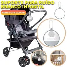 👶🏻🎵Design do Suporte com Gancho para Aparelho de Ruído Branco Infantil Para carrinho de bebê, berço e mochila