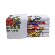 Pano de Prato de Algodão Estampado ( Unidade)