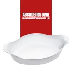 Assadeira Marinex Vidro Temperado 1,4 Litro. Forno e Mesa, Alta Resistência, Cozinha