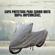 Capa Protetora 100% Impermeável Para Cobrir Moto Protege De Sol, Chuva e Poeira