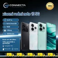 Xiaomi Redmi Note 13 5G 8GB 128GB Global Original 5000mAh Bateria AMOLED 120Hz NFC Nota Fiscal
