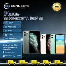 iPhone 11/11 Pro/ 11 Pro Max 64GB/128GB/256 Gb 100% Original Com Garantia