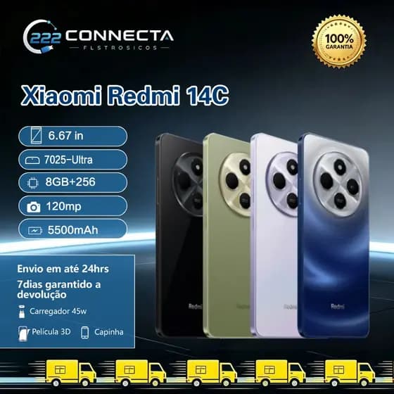 【Novo e não desembalado】redmi 14c128GB smart phone 6.88 polegadas dual sim Envio da loja xiaomi brasil