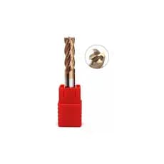 Fresa de Topo Metal duro HRC55 Helicoidal kit 5mm, 6mm, 8mm e 10mm com cobertura Tísin/TiaIn