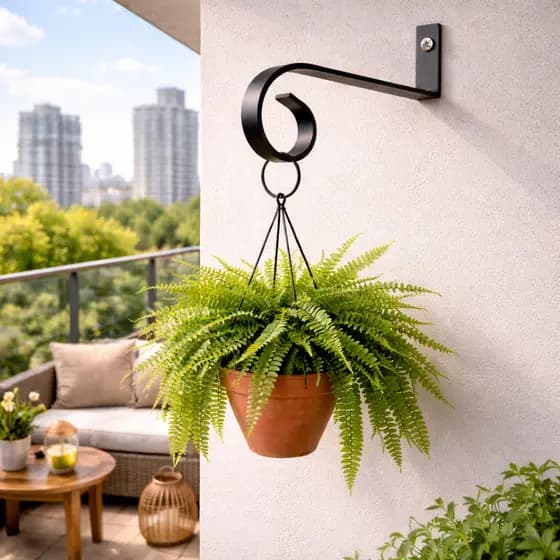 Suporte Simples de 20cm Ideal Parede Pendurar Plantas Flores Samambaias Xaxim Vasos