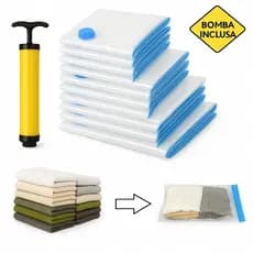 Kit Saco a Vácuo Bomba Viagem Mala Organizador Para Roupa Guarda Roupa Edredom  Reutilizável