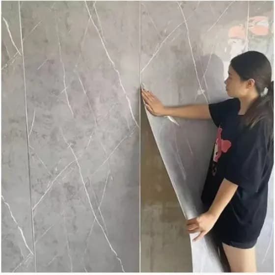 Rolo Placa Adesiva Mármore Parede 3d Porcelanato Lavável 300x60cm. - UTILAR LLBAZARBR