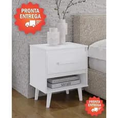 Mesa de Cabeceira Retro para Quarto 1 Gaveta - Envio Imediato