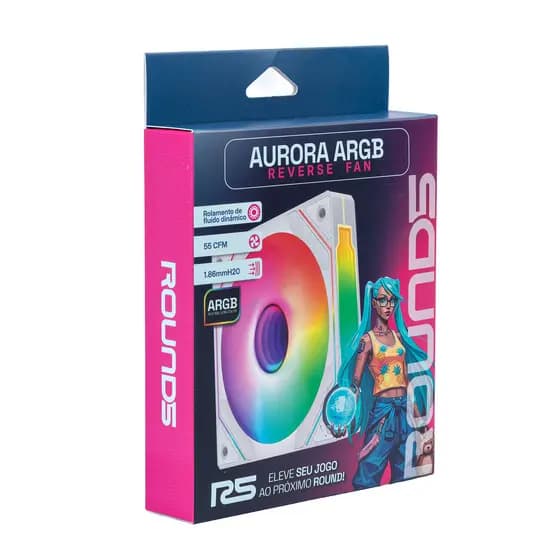 Fan ROUND5 Aurora Reverse  White