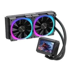 Water Cooler Round5 Notus Preto Argb Display Lcd Customizavel 240mm Preto