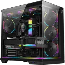 Gabinete Kalkan Skye RGB Preto Aquário ATX USB 3.0 Sem Fans