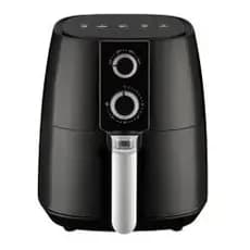 Fritadeira Airfryer Elétrica Com Timer 4,5L Preto 127V ou 220V Air fryer Panela Frita Sem Óleo