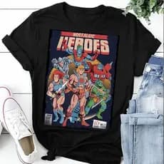Camiseta Nostalgia Heróis top ! fashion
