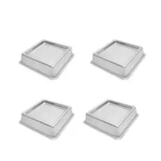 Forma Mini Ballerine Quadrada Bolo Piscina 9,0x2,5cm Caseirinhos 4 Peças Alumínio Roldan