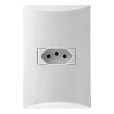 Kit 2 Conjunto 1 Tomada 2P+T 10a 250v 4x2 Branco Soprano
