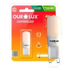 Superled G9 2,5W 127V 2700K Fosca 300° Ourolux