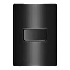 Conjunto 1 Interruptor Simples 10AX 250V 4X2 Preto Brava! Up