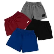Kit 3 Bermudas De Moletom Infantil Para Menino Verão