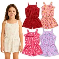 Kit 4 Macaquinho Infantil e Juvenil Menina Estilo Princesa Para Verão