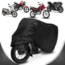 Capa Cobrir Moto Couro Protetora Sol Chuva Impermeável Forrada P M G