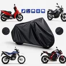 Capa Para Moto Em Couro Forrada Impermeável Térmica Sol Chuva