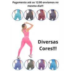 Calça Legging Feminina Academia Esportiva Fitness Cintura Alta Levanta Bumbum Zero Transparência