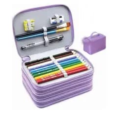 Estojo Escolar/Estojo Box/Estojo De Lápis De Quatro Camadas Com 72 Furos De Cor/Material Escolar