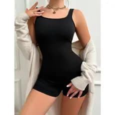 Macacão Longo Feminino Fitness Canelado Premium Academia Com Bojo Zero Transparencia