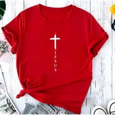 Blusa T-shirt Linda Camiseta Feminina Jesus Cristo Cruz Camisa