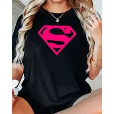 T Shirt Feminina Algodão para Academia e Dia a Dia Super Mulher