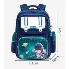 Mochila Escolar Infantil Unissex Astronauta Desenho