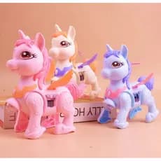 Brinquedo Unicórnio Pônei Elétrico Infantil com Luz, Som e Movimento Brinquedo Animado
