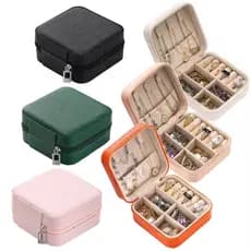 Kit 10|20|30|40 Porta Jóias Portátil Caixinha Bolsa de Armazenamento Colar Brincos Anéis