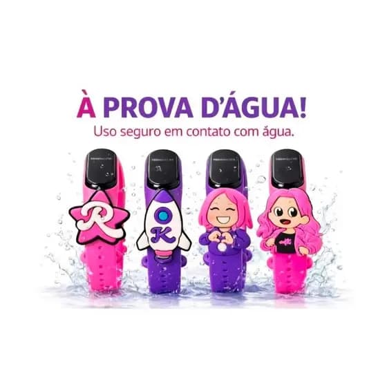 Relógio À Prova D'água Infantil Os Rosa Ketlin e Emily Vick