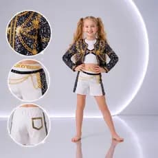 Fantasia Infantil Guerreiras do Kpop Rumi Huntrix Show Dança Cosplay Kpop