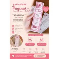 Marca Página Religioso Personalizado | Papel Fotográfico 180g | 5x18cm | Kit com 25 ou 50 Unidades