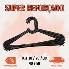 Kit Cabides Para Roupas Cabide Reforçado Organizador de Guarda Roupas Arara