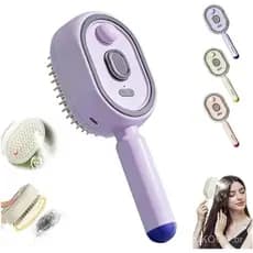 Nova Escova Elétrica a Vapor para Cabelo 2026, Alisador de Cabelo a Vapor Recarregável, Escova Elétrica para Cabelo Molh