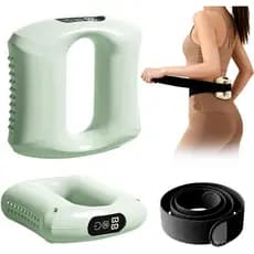 Massageador Portátil 2 em 1 com Anel de Fáscia, Pistola de Massagem Ergonômica Multifuncional para Todo o Corpo, 5 Modos