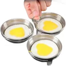Forma para Ovos Pochê em Aço Inoxidável, Utensílio Perfeito para Fazer Ovos Pochê, Anéis Redondos para Cozinhar Ovos par