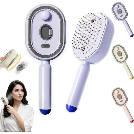Escova de cabelo de spray e massagem elétrica, 3 em 1 pente de massagem de almofada de ar de spray elétrico