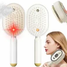Escova de Cabelo Elétrica com Spray e Massagem, Escova de Massagem com Almofada de Ar e Spray Elétrico 3 em 1, Escova de