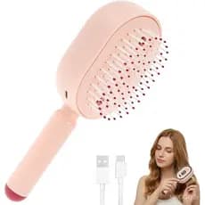 Escova Elétrica Mister, 300mAh, 3 em 1, Escova com Almofada de Ar e Spray Elétrico, Escovas Desembaraçadoras para Cabelo