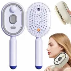 Escova de Cabelo Elétrica com Spray e Massagem, Escova de Massagem com Almofada de Ar e Spray Elétrico 3 em 1, Escova de