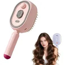 Escova a Vapor Elétrica para Cabelo, Recarregável Sem Fio, Pente Desembaraçador com Vapor para Alisar Frizz e Eletricida