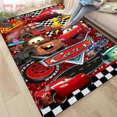 Disney Carros Personagem Dos Desenhos Animados Relâmpago McQueen Anti Deslizamento Tapete Sala De Estar Sofá Personalizá