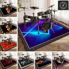 Tapete De Tambor Acústico De Alta Qualidade , Ideal Para Bateria Acústica , Kit Baixo , Eletrônico , Piano , Instrumento