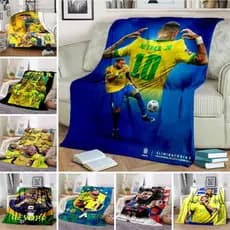 Cobertor De Lã De Futebol Da Copa Do Mundo neymar , Macio E Quente Para Quarto De Fãs