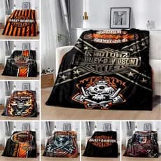 Cobertor De Viagem Portátil harley , design Compacto De moto , Flanela Fina E Quente Para Dormitório Ao Ar Livre , De Ne
